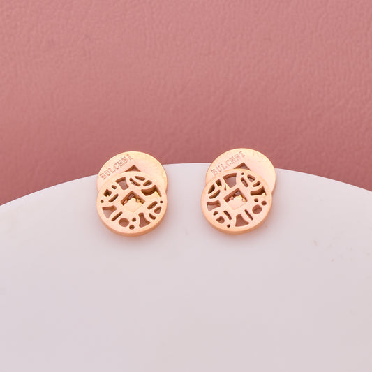 Geometric Cutout Stud Earrings