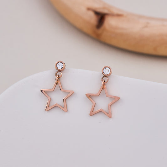 Crystal Star Drop Earrings
