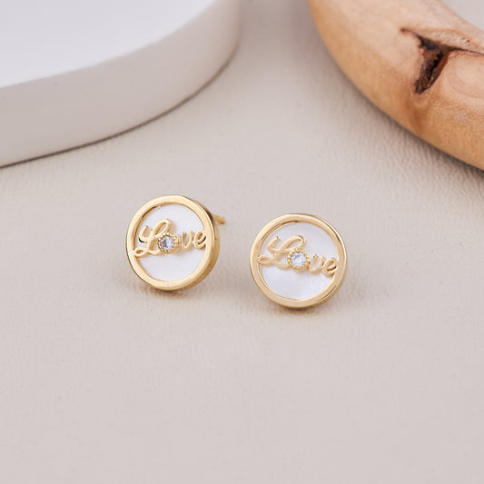 Love Circle Stud Earrings