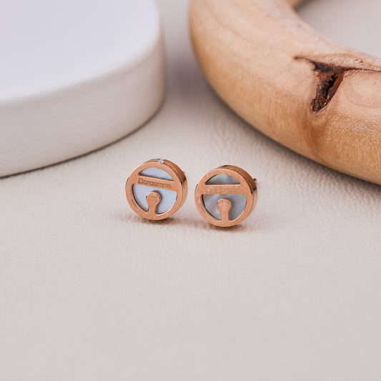 Doraemon Circle Stud Earrings