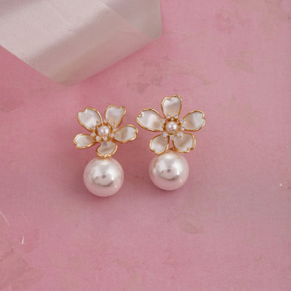Floral Pearl Bloom Earrings