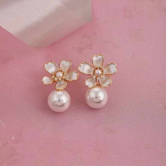 Floral Pearl Bloom Earrings