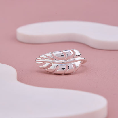Silver Leaf Statement Ring