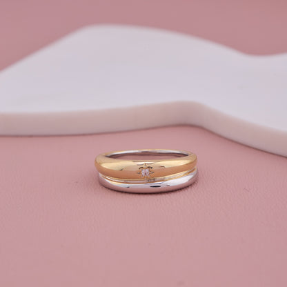Two-Tone Star Ring