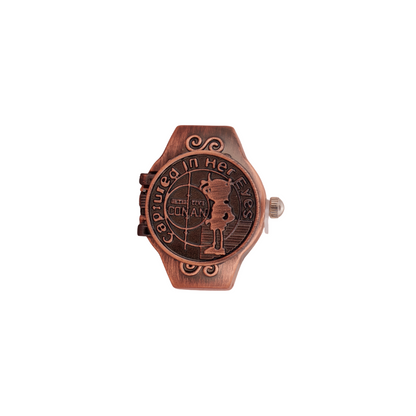 Antique Copper Rotating Cover Ring Watch – Captured in Her Eyes