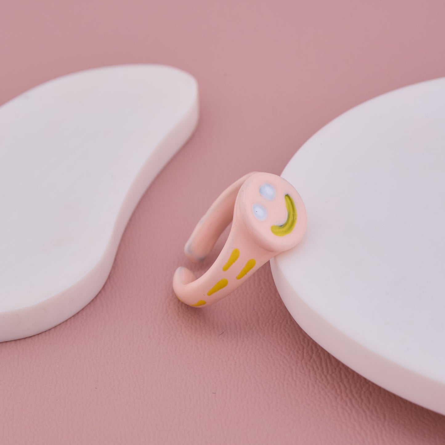 Pink Smiley Ring