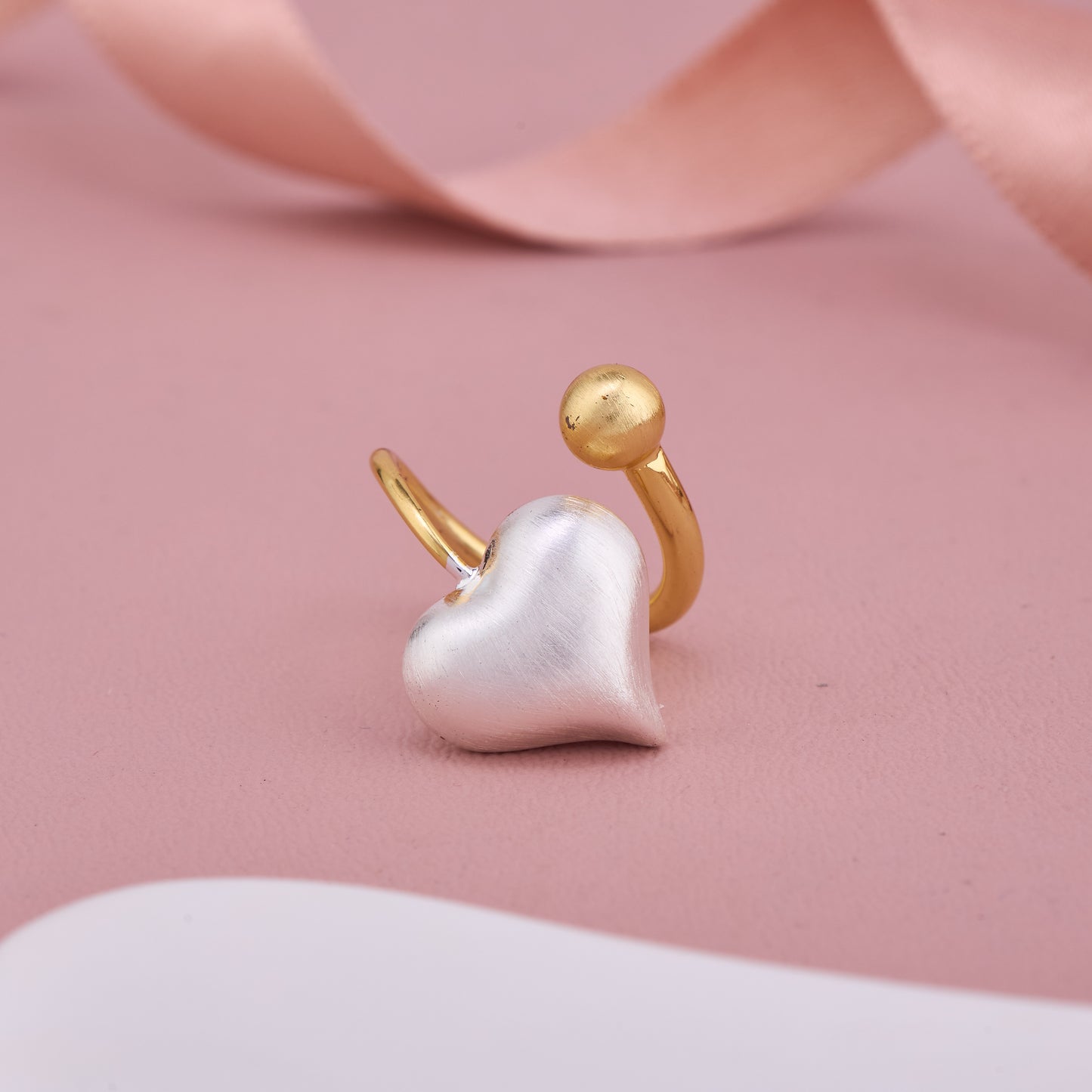 Gold & Silver Heart Ring