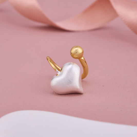 Gold & Silver Heart Ring