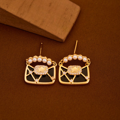 Elegant Earrings with Bling-Bling Charm