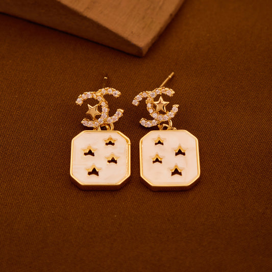 Diamond Star Earrings Sparkling Elegance