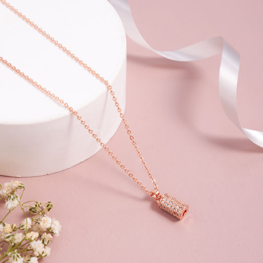 Ribbon Bloom Pendant Necklace
