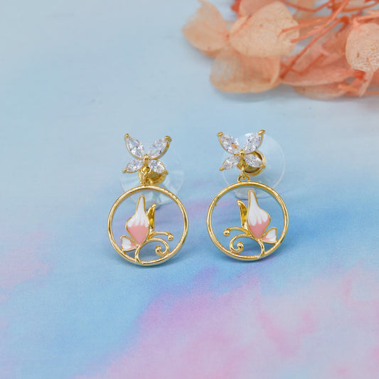 Floral Motif Earrings – Elegant & Stylish Fashion Accessory
