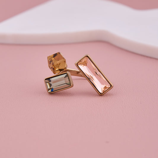 Gold Ring with Multi-Colored Gemstones