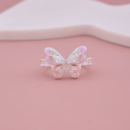 Butterfly Charm Silver Ring
