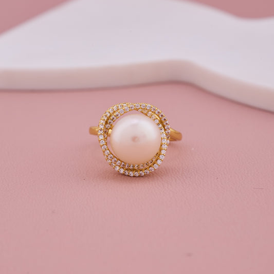 Pearl Diamond Ring