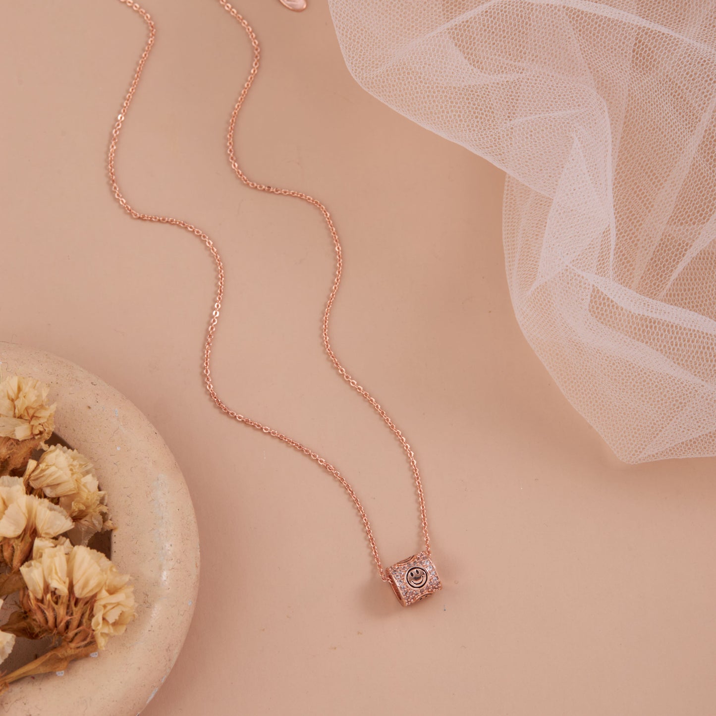 Floral Elegance Rose Gold Necklet