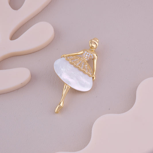 Crystal Ballerina Brooch