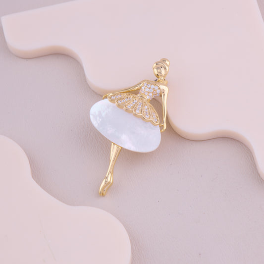 Crystal Ballerina Brooch