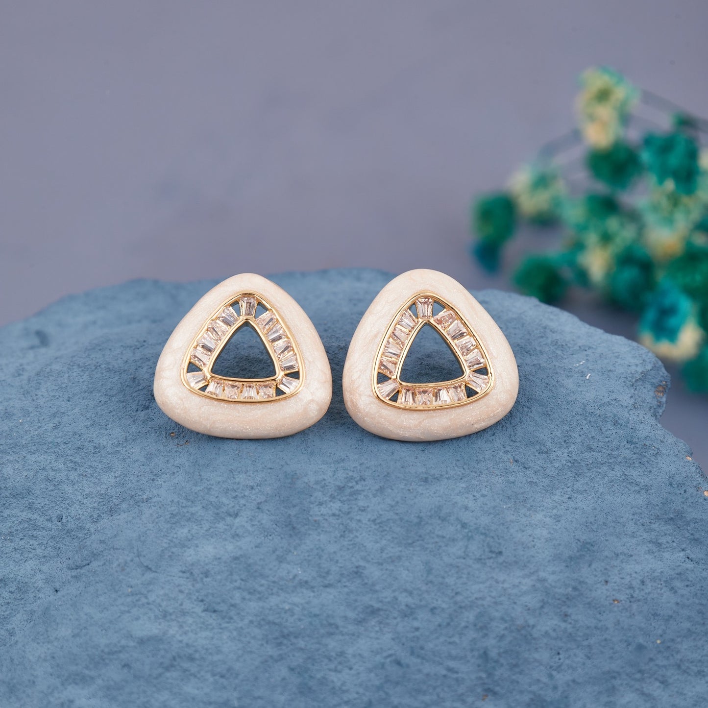 Intricate Triangle Miniature Earring