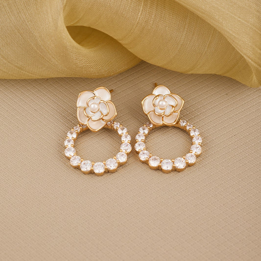 Exquisite Diamond & Pearl Earrings — Luxury and Style