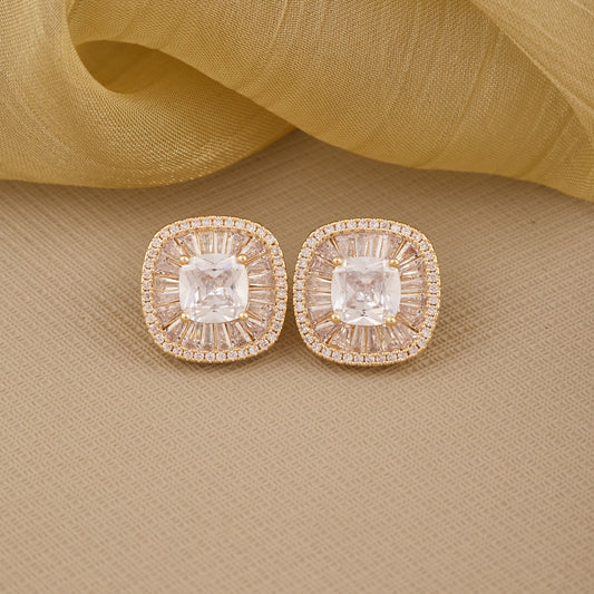 Golden Radiance Earrings — Diamonds that Dazzle