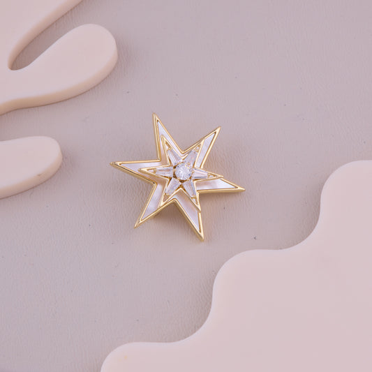 Crystal Star Brooch