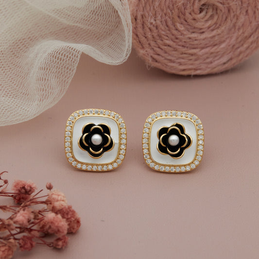 Handmade Fabric Floral Earrings – Artistic & Fashionable