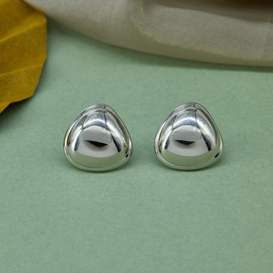Polished Silver Earrings Sleek & Elegant Shine