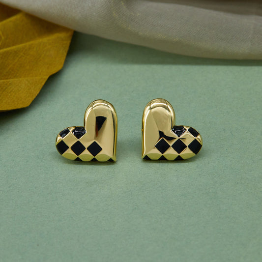 Gold Heart Earrings Delicate & Charming Elegance