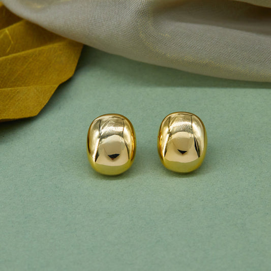 Shiny Gold Earrings Timeless Sophistication