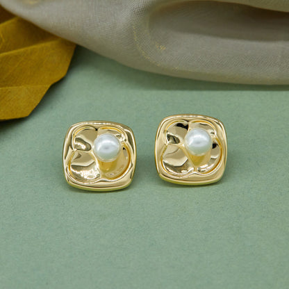 Gold & Pearl Earrings Timeless Elegance and Style