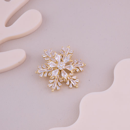 Crystal Snowflake Brooch