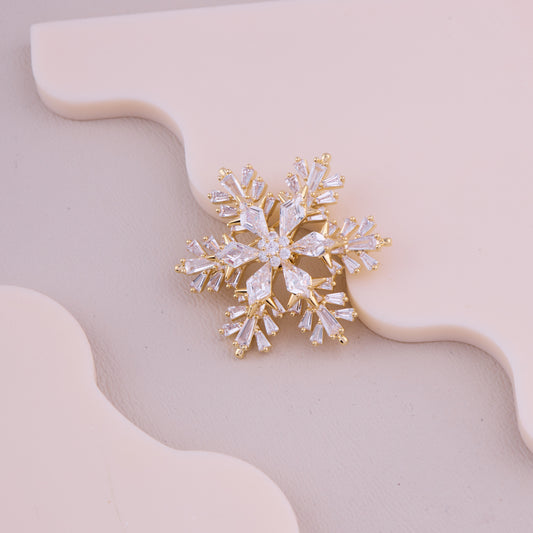 Crystal Snowflake Brooch