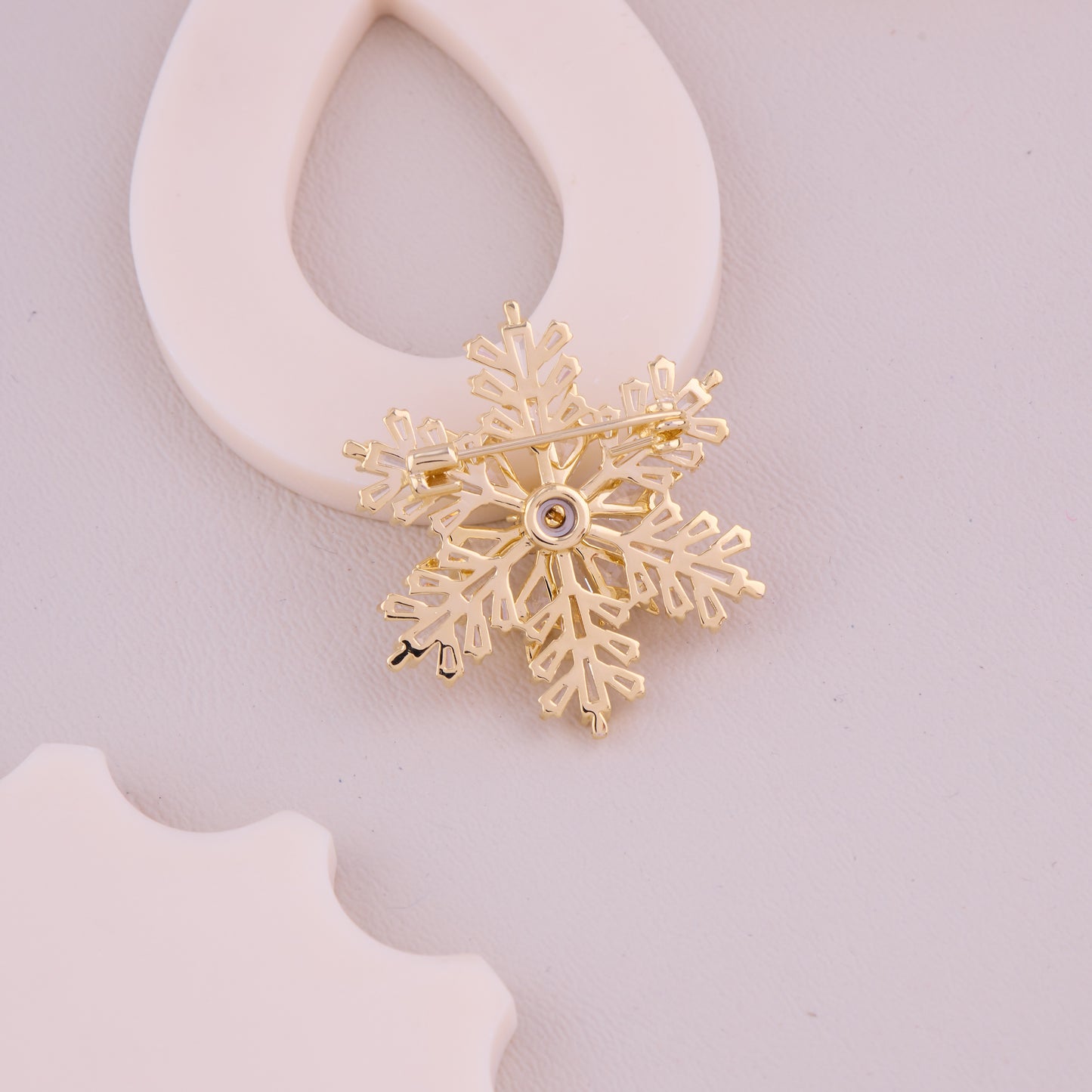 Crystal Snowflake Brooch