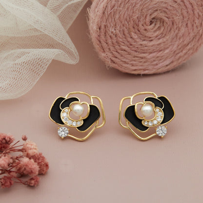 Handcrafted Fabric Flower Earrings – Unique & Stylish
