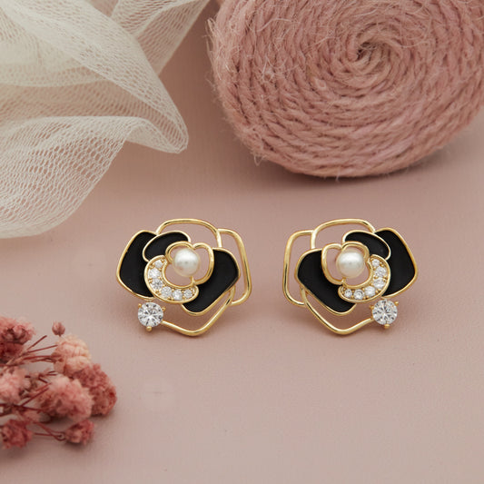 Handcrafted Fabric Flower Earrings – Unique & Stylish