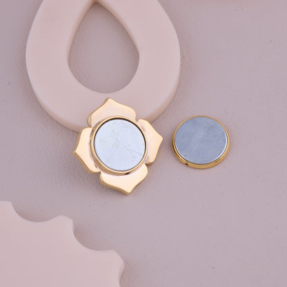 Blue Gem Flower Brooch