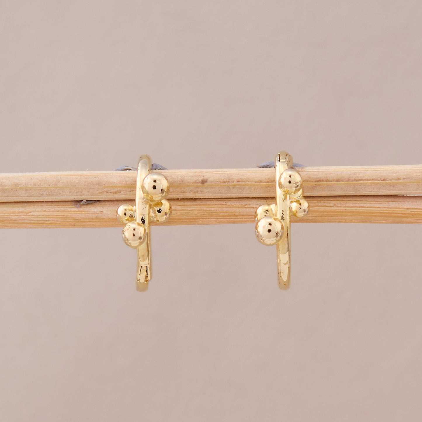Gold Textured Hoop Earrings