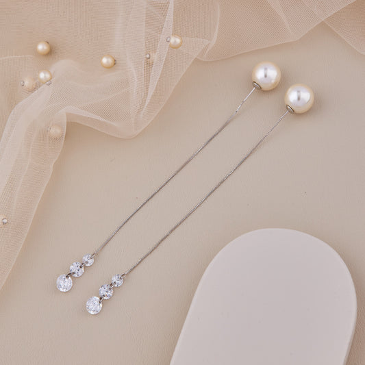 Diamond & Pearl Earrings Sophisticated Luxury