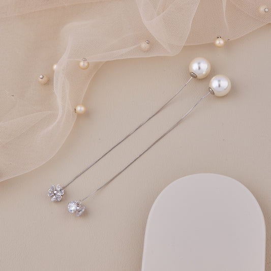 Diamond & Pearl Earrings Exquisite Luxury