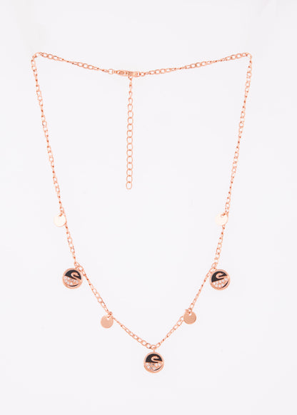 Rose Gold Swan Charm Necklace by GC Premium Jewellery