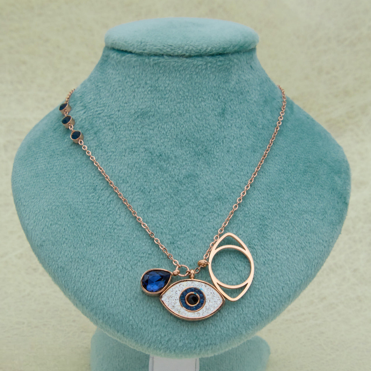 Evil Eye Charm Pendant Necklace for Women