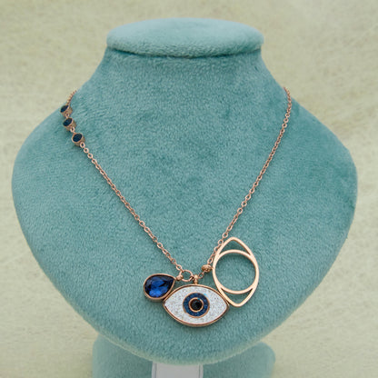 Evil Eye Charm Pendant Necklace for Women