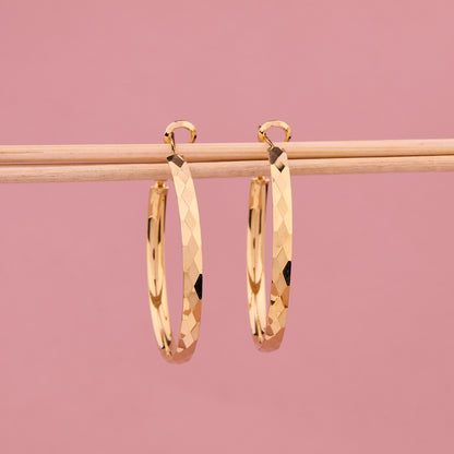 Shiny Statement Hoop Earrings