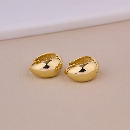 Gold Teardrop Hoop Earrings