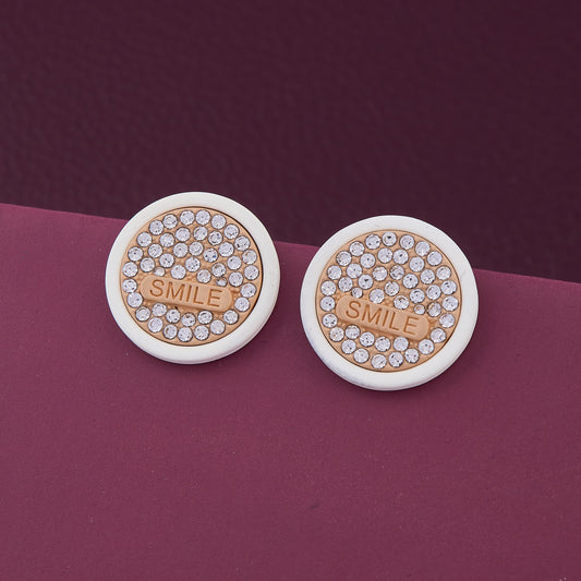 Celeste Diamond Circle Earrings Timeless Elegance
