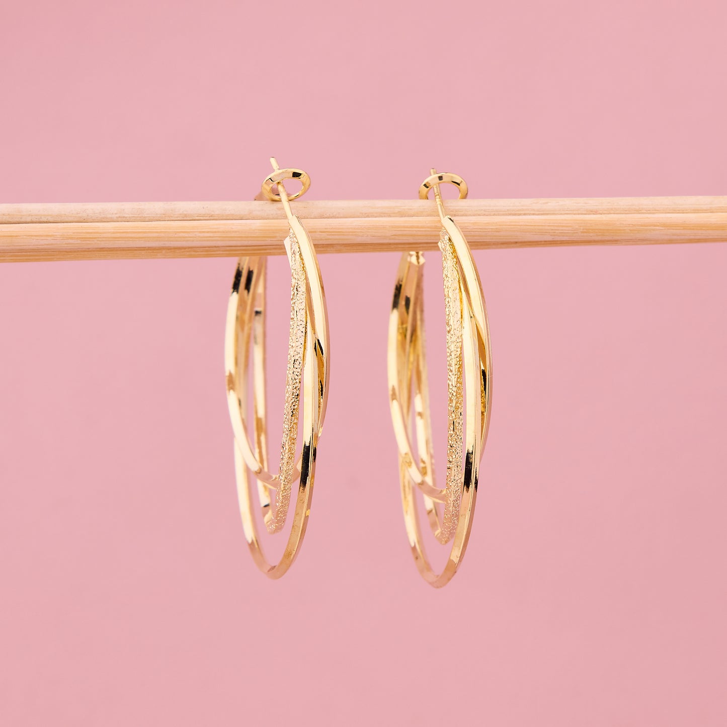 Luxe Spiral Shine Hoops