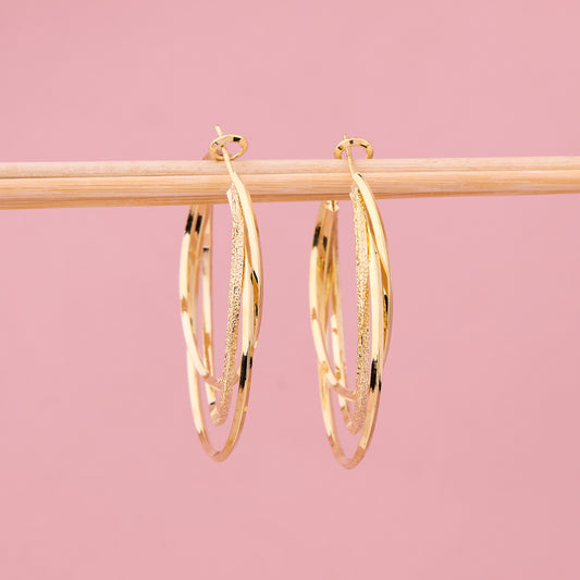 Luxe Spiral Shine Hoops