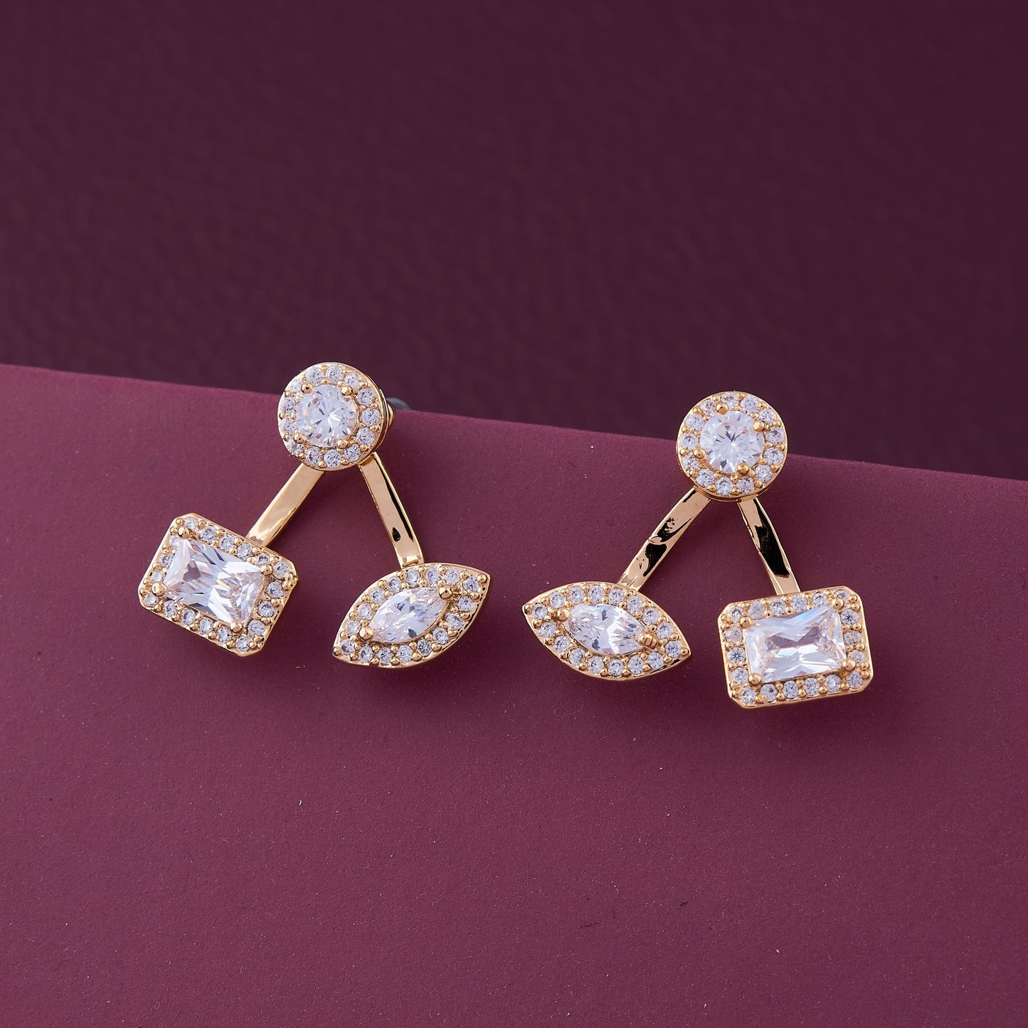 Aurora Gold & Diamond Earrings Luxe Brilliance
