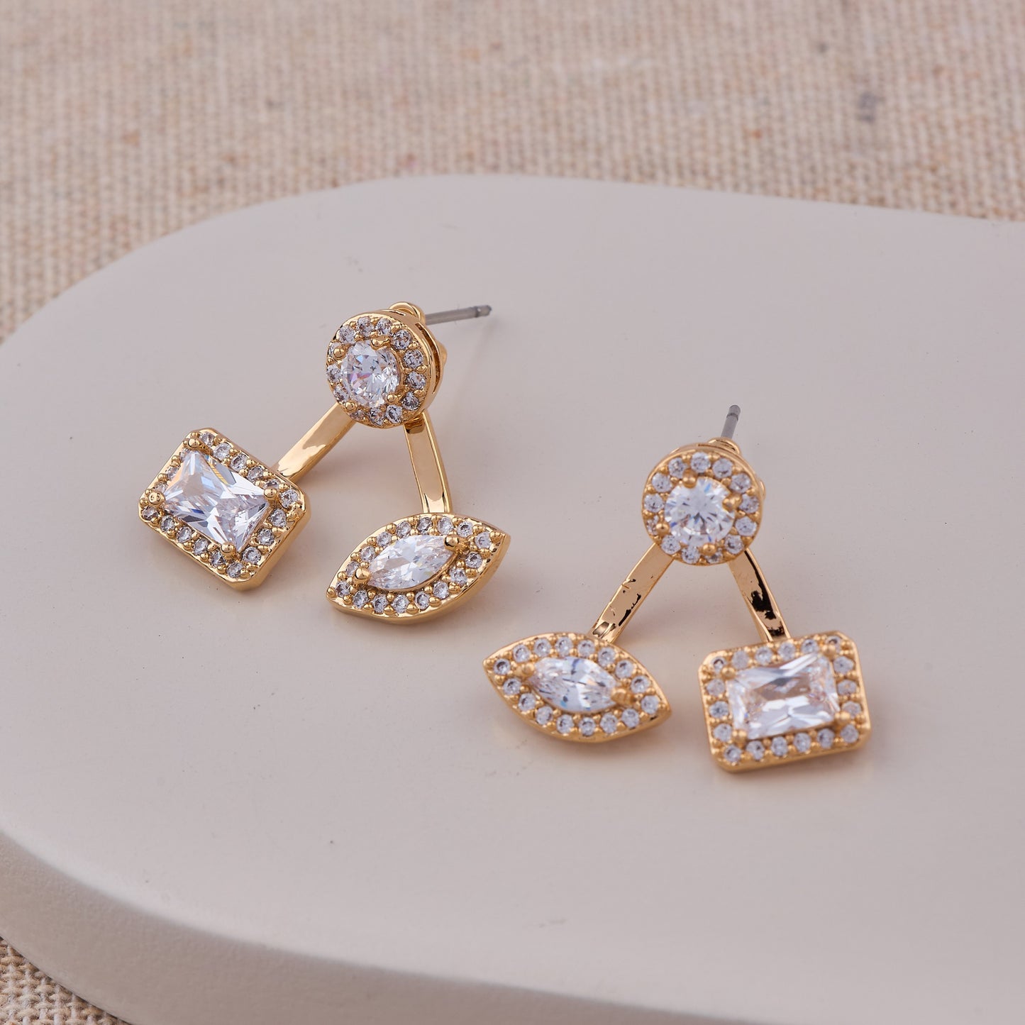 Aurora Gold & Diamond Earrings Luxe Brilliance